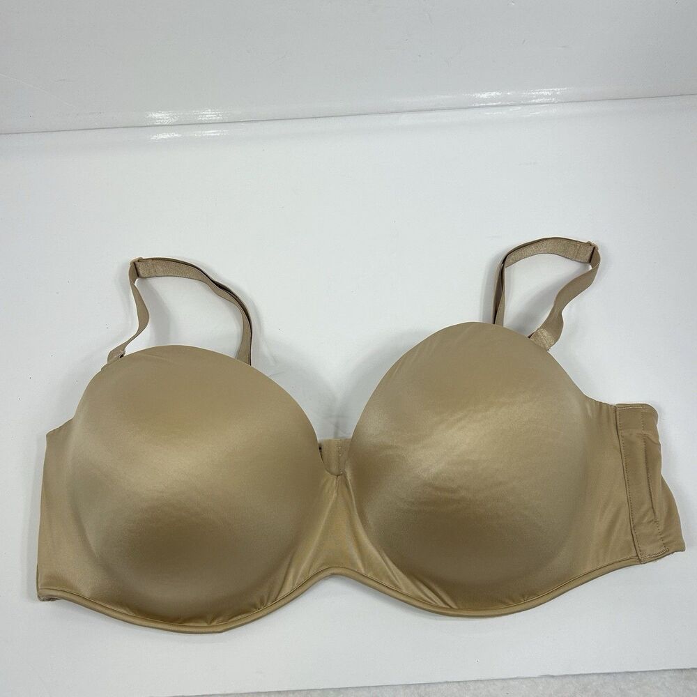 Cacique Lane Bryant Beige Tan Multi-Way Zoned Strapless Bra Size 44DD Underwire